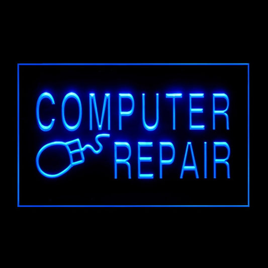 130013 Computer Repair Shop Store Center Home Decor Open Display illuminated Night Light Neon Sign 16 Color By Remote