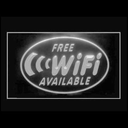 130020 Free Wi-Fi Internet Access Cafe Available Home Decor Open Display illuminated Night Light Neon Sign 16 Color By Remote