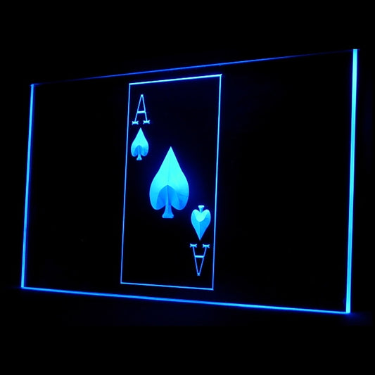 130030 Ace Spade Poker Casino Game Room Home Decor Open Display illuminated Night Light Neon Sign 16 Color By Remote