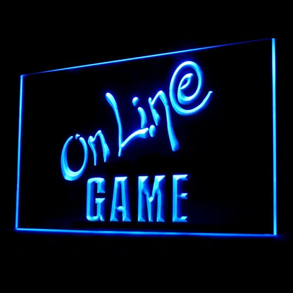 130034 Online Game Cafe Center Home Decor Open Display illuminated Night Light Neon Sign 16 Color By Remote