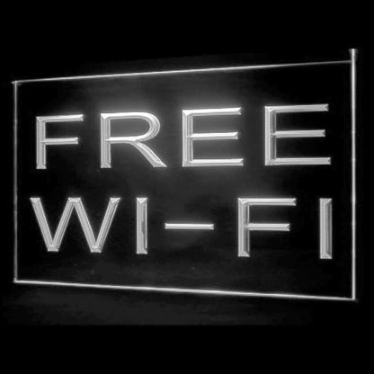 130038 Free Wi-Fi Internet Access Cafe Available Home Decor Open Display illuminated Night Light Neon Sign 16 Color By Remote
