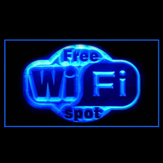 130045 Free Wi-Fi Internet Access Cafe Available Home Decor Open Display illuminated Night Light Neon Sign 16 Color By Remote