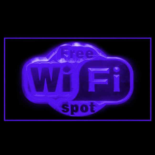 130045 Free Wi-Fi Internet Access Cafe Available Home Decor Open Display illuminated Night Light Neon Sign 16 Color By Remote