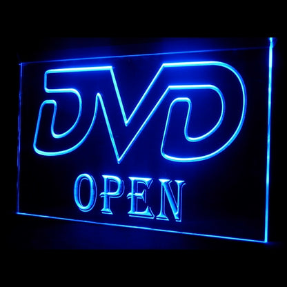 140007 DVD Open Disc Shop Video Movie CD Store Home Decor Open Display illuminated Night Light Neon Sign 16 Color By Remote