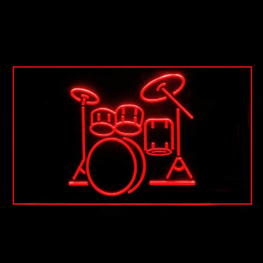 140008 Drum Music Band Room Shop Store Open Home Decor Open Display illuminated Night Light Neon Sign 16 Color By Remote