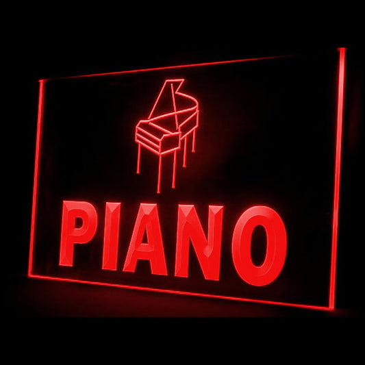 140012 Piano Shop Music Room Home Decor Open Display illuminated Night Light Neon Sign 16 Color By Remote