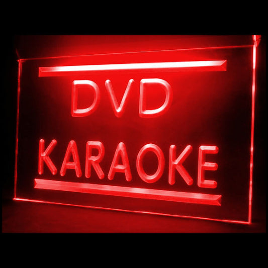 140028 DVD Karaoke Shop Store Home Decor Open Display illuminated Night Light Neon Sign 16 Color By Remote