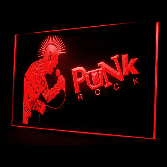 140032 Punk Rock n Roll Music Shop Store Open Home Decor Open Display illuminated Night Light Neon Sign 16 Color By Remote