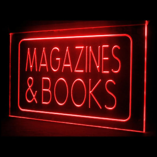 140038 Magazines & Books Shop Store Open Home Decor Open Display illuminated Night Light Neon Sign 16 Color By Remote