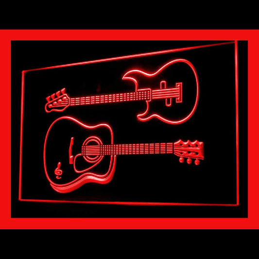 140057 Acoustic Guitar Music Shop Store Open Home Decor Open Display illuminated Night Light Neon Sign 16 Color By Remote
