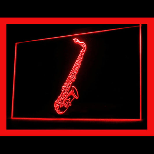 140060 Saxophones Lesson Music Shop Store Open Home Decor Open Display illuminated Night Light Neon Sign 16 Color By Remote