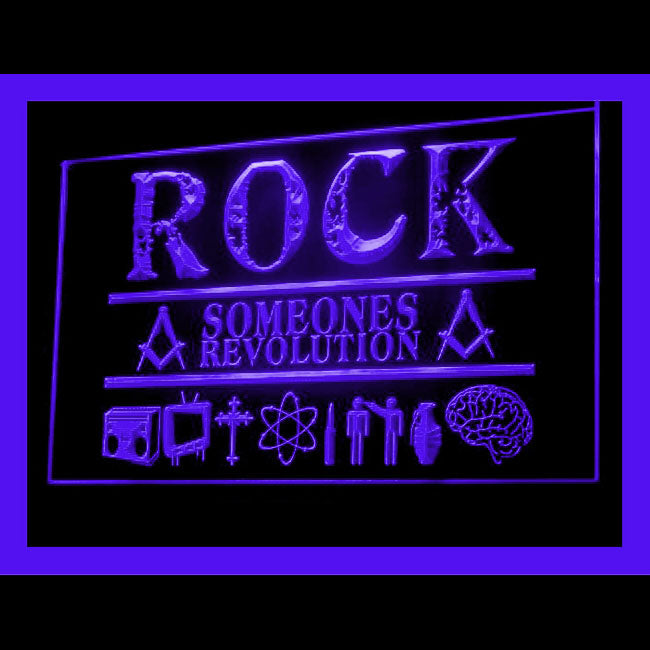 140064 Rock Someones Revolution Live Home Decor Open Display illuminated Night Light Neon Sign 16 Color By Remote