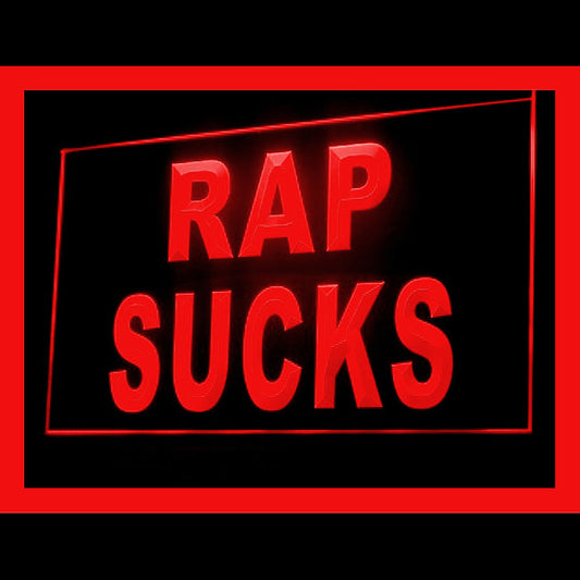 140067 Rap Sucks Turntable Mixer Shop Store Open Home Decor Open Display illuminated Night Light Neon Sign 16 Color By Remote