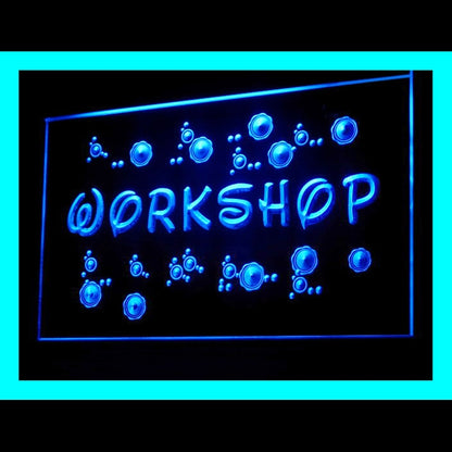 140072 Workshop Home Decor Studio Home Decor Open Display illuminated Night Light Neon Sign 16 Color By Remote