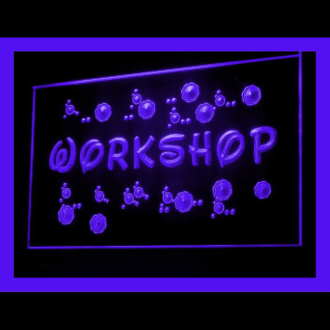 140072 Workshop Home Decor Studio Home Decor Open Display illuminated Night Light Neon Sign 16 Color By Remote