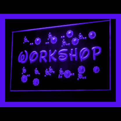 140072 Workshop Home Decor Studio Home Decor Open Display illuminated Night Light Neon Sign 16 Color By Remote
