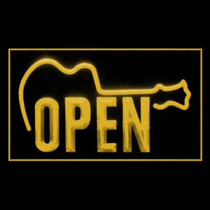 140085 Open Guitar Music Shop Store Sale Acoustic Home Decor Open Display illuminated Night Light Neon Sign 16 Color By Remote