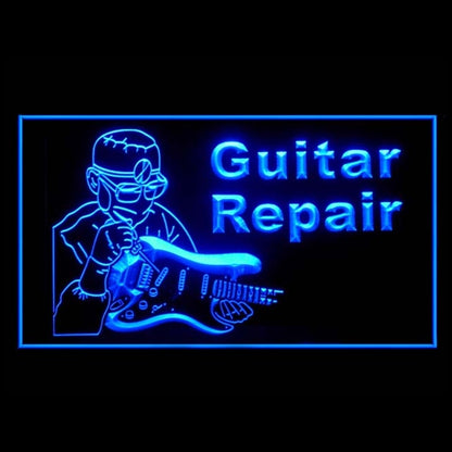 140090 Guitar Repair Music Shop Store Open Home Decor Open Display illuminated Night Light Neon Sign 16 Color By Remote