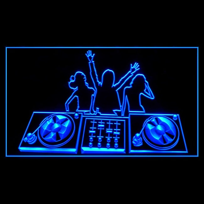 140096 DJ Tech Turntable Mixer Shop Store Open Home Decor Open Display illuminated Night Light Neon Sign 16 Color By Remote