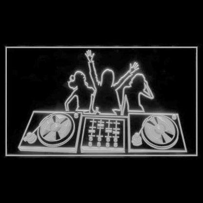 140096 DJ Tech Turntable Mixer Shop Store Open Home Decor Open Display illuminated Night Light Neon Sign 16 Color By Remote