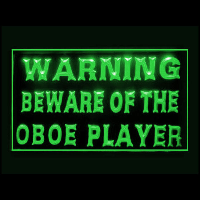 140113 Attention Notice Note Beware Of The Oboe Home Decor Open Display illuminated Night Light Neon Sign 16 Color By Remote