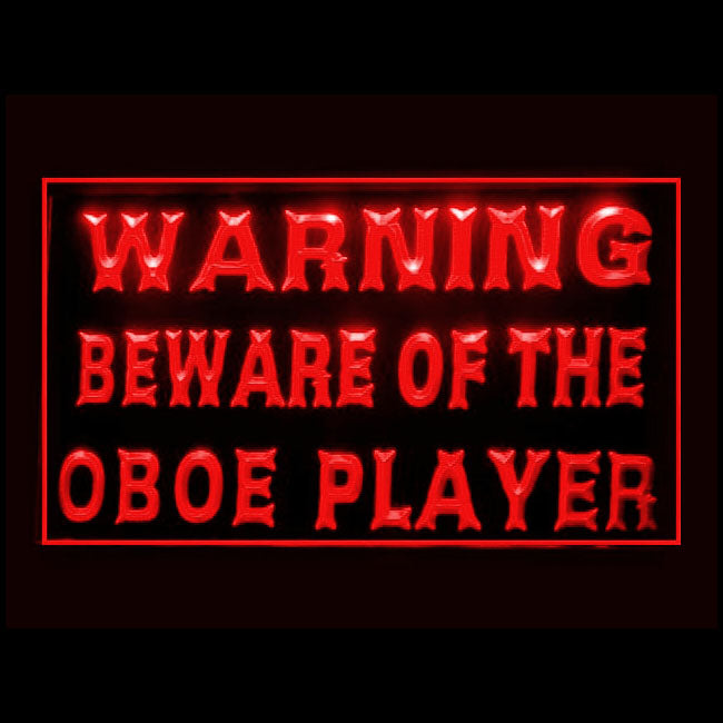 140113 Attention Notice Note Beware Of The Oboe Home Decor Open Display illuminated Night Light Neon Sign 16 Color By Remote