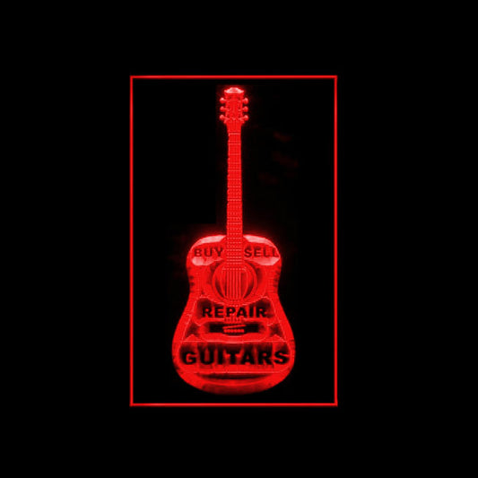 140135 Buy Sell Repair Guitar Shop Store Open Home Decor Open Display illuminated Night Light Neon Sign 16 Color By Remote