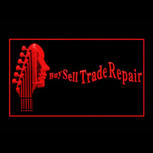 140137 Buy Sell Repair Guitar Shop Store Open Home Decor Open Display illuminated Night Light Neon Sign 16 Color By Remote