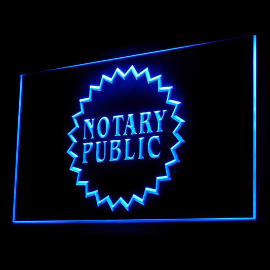 150002 Notary Public Business Service Office Shop Home Decor Open Display illuminated Night Light Neon Sign 16 Color By Remote