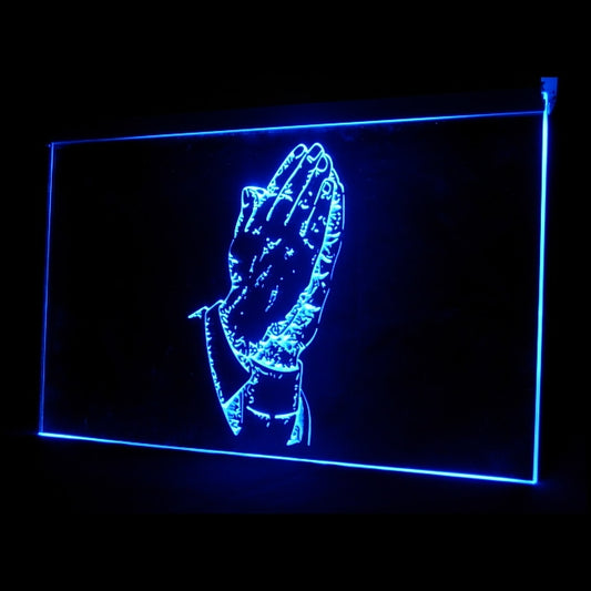 150018 Praying Hands Room Shop Home Decor Open Display illuminated Night Light Neon Sign 16 Color By Remote