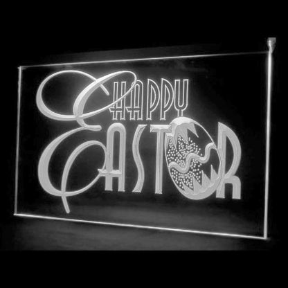 150020 Happy Easter Shop Store Open Home Decor Open Display illuminated Night Light Neon Sign 16 Color By Remote