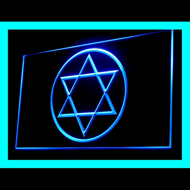 150024 Star of David Jewish Freedom Stars Home Decor Open Display illuminated Night Light Neon Sign 16 Color By Remote