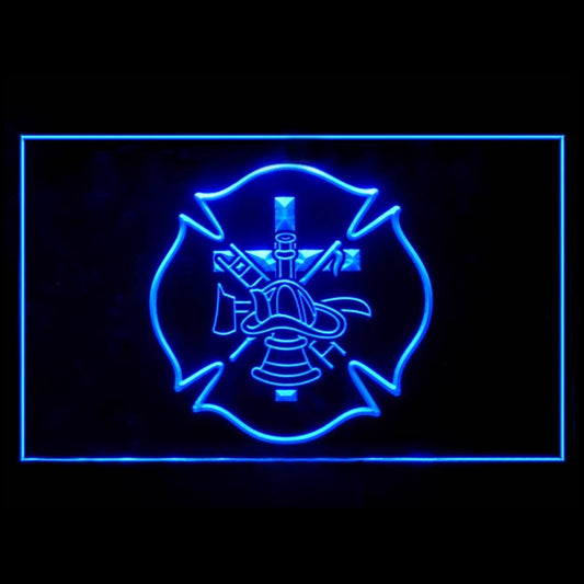 150027 Firefighter AXE Ladder Fire Club Home Decor Open Display illuminated Night Light Neon Sign 16 Color By Remote