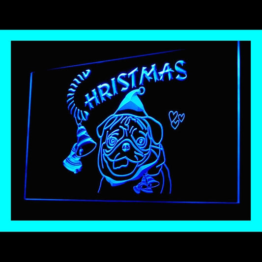 150036 Bull Dog Christmas Pets Shop Home Decor Open Display illuminated Night Light Neon Sign 16 Color By Remote
