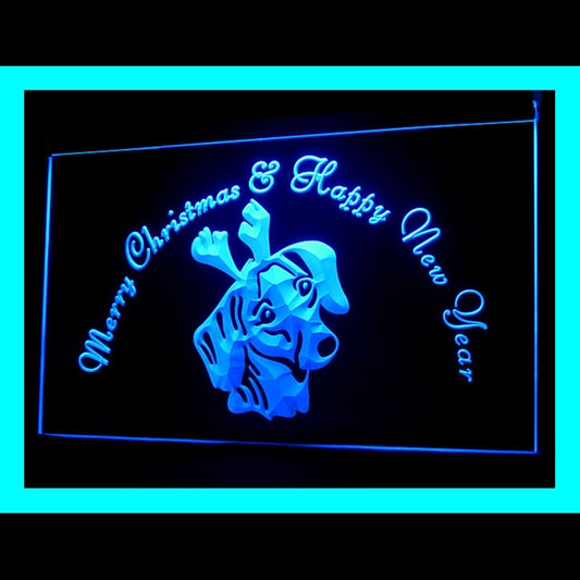 150046 Merry Christmas New Years Pets Shop Home Decor Open Display illuminated Night Light Neon Sign 16 Color By Remote