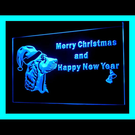 150053 Irish Setter Christmas Pets Shop Home Decor Open Display illuminated Night Light Neon Sign 16 Color By Remote