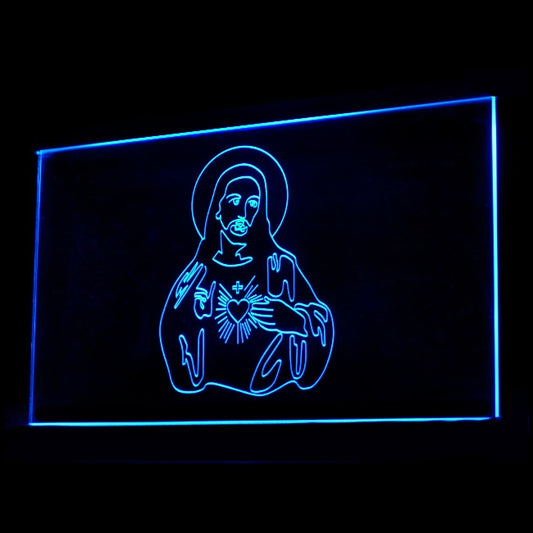 150064 Jesus Saves Religion Shop Store Home Decor Open Display illuminated Night Light Neon Sign 16 Color By Remote