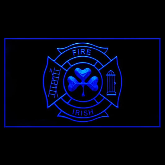 150066 Shamrock Fighting Irish Fire Dept Home Decor Open Display illuminated Night Light Neon Sign 16 Color By Remote