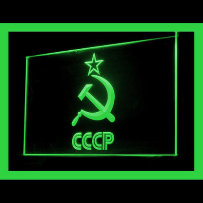 150070 CCCP USSR Russian Communist Soviet Home Decor Open Display illuminated Night Light Neon Sign 16 Color By Remote