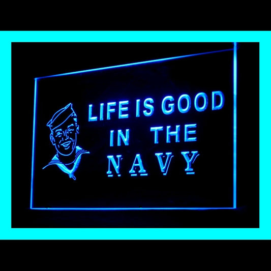 150073 Navy Life is Good US Heal SEALs Home Decor Open Display illuminated Night Light Neon Sign 16 Color By Remote