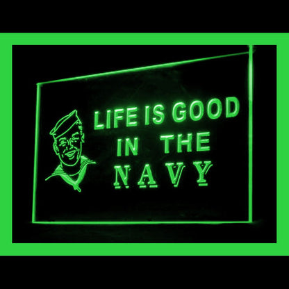 150073 Navy Life is Good US Heal SEALs Home Decor Open Display illuminated Night Light Neon Sign 16 Color By Remote