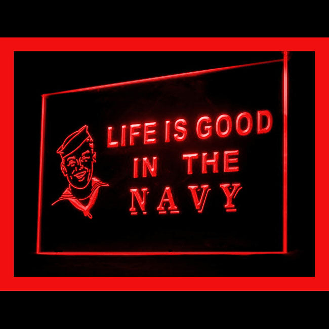 150073 Navy Life is Good US Heal SEALs Home Decor Open Display illuminated Night Light Neon Sign 16 Color By Remote