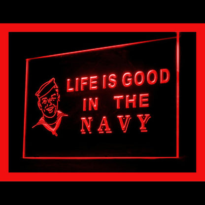 150073 Navy Life is Good US Heal SEALs Home Decor Open Display illuminated Night Light Neon Sign 16 Color By Remote