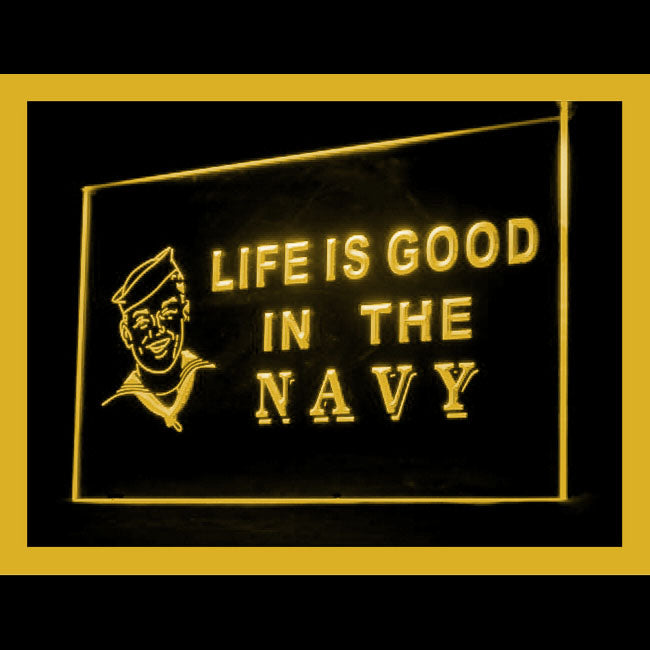 150073 Navy Life is Good US Heal SEALs Home Decor Open Display illuminated Night Light Neon Sign 16 Color By Remote