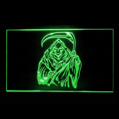 150087 Halloween Shop Grim Reaper Skeleton Skull Home Decor Open Display illuminated Night Light Neon Sign 16 Color By Remote