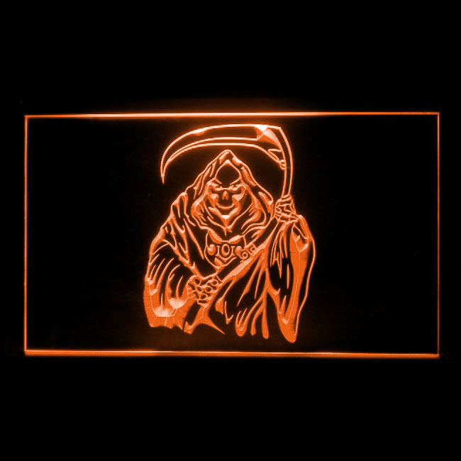 150087 Halloween Shop Grim Reaper Skeleton Skull Home Decor Open Display illuminated Night Light Neon Sign 16 Color By Remote