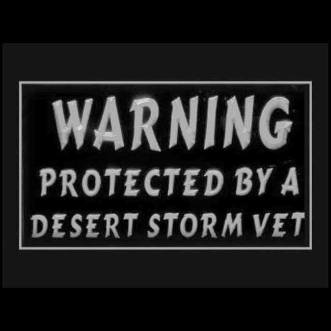 150091 Warning Protected By A Desert Home Decor Open Display illuminated Night Light Neon Sign 16 Color By Remote