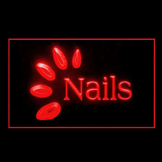 160004 Nails Beauty Salon Shop Home Decor Open Display illuminated Night Light Neon Sign 16 Color By Remote