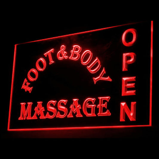160030 Foot Body Massage Open Shop Home Decor Open Display illuminated Night Light Neon Sign 16 Color By Remote
