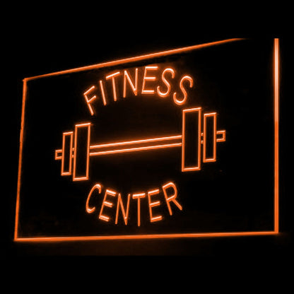 160034 Fitness Center Gym Room Home Decor Open Display illuminated Night Light Neon Sign 16 Color By Remote